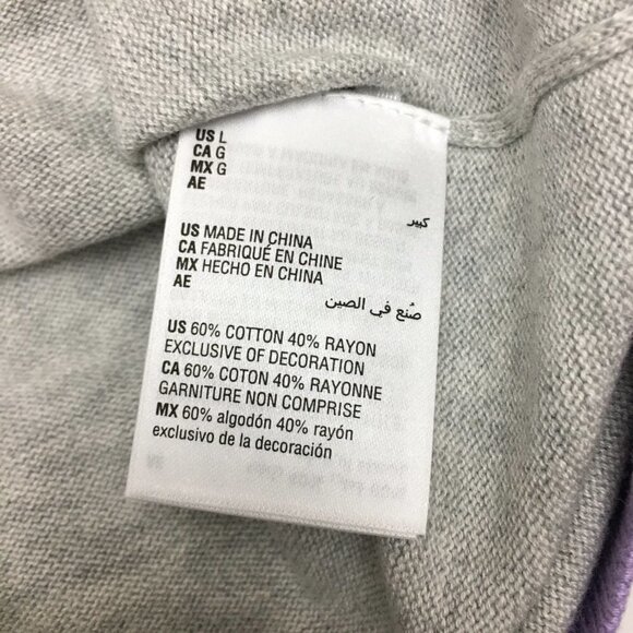 NEW Charter Club Women's Large Fall In Love Grey Sweater Retro Style Lightweight - Picture 6 of 8